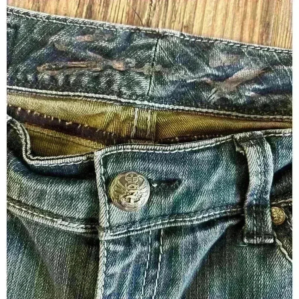 Seven 7 Jeans Womens Size 30 Blue Denim Whiskering Skinny Low-to-Mid Rise - Picture 11 of 12